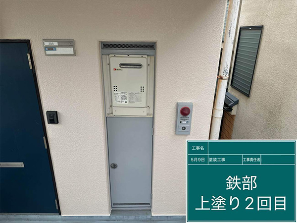 練馬区　コーポC様　鉄部　上塗り