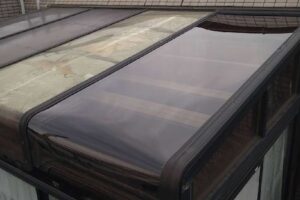 世田谷区K社様ポリカ屋根補修工事：施工後1